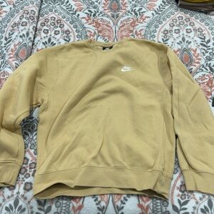 Nike sports fleece tech black sweatshirt small. Kinda a pastel yellow color